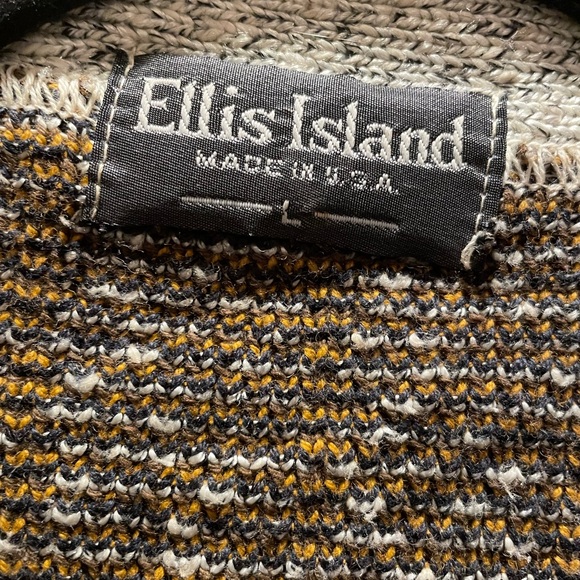 Men’s Ellis Island Multicolor Knit Cardigan Size L - Picture 3 of 7